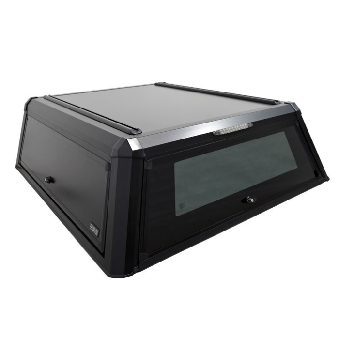Westin EXP Truck Cap with Solid Front Glass Matte Black Model 16-14085