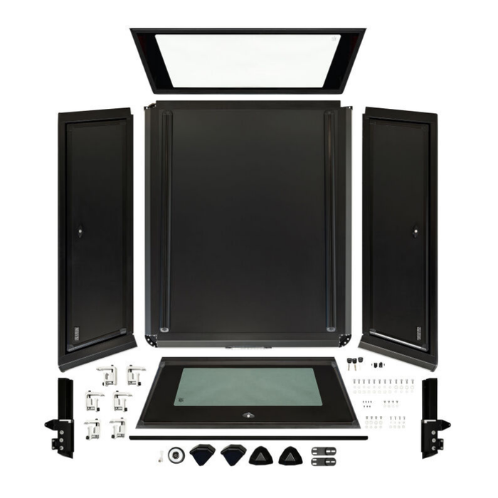 Westin EXP Truck Cap with Solid Front Glass Matte Black Model 16-14085