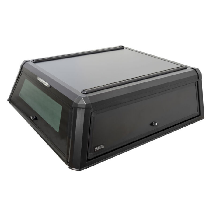Westin EXP Truck Cap with Solid Front Glass Matte Black Model 16-14085
