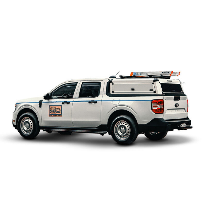Westin EXP Truck Cap with Solid Front Glass Gloss White Model 16-14790