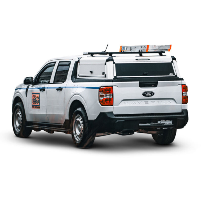Westin EXP Truck Cap with Solid Front Glass Gloss White Model 16-14790