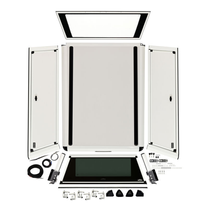 Westin EXP Truck Cap Hi-Top with Solid Front Glass Gloss White Model 16-15790