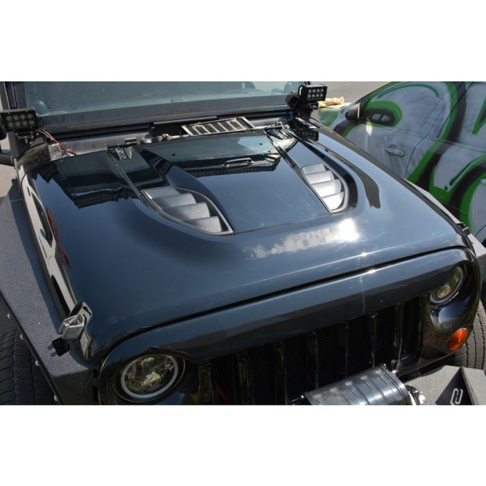 DV8 Offroad 2007-2018 Jeep Wrangler JK JKU 10Th Anniversary Hood Model HDMB07-TA