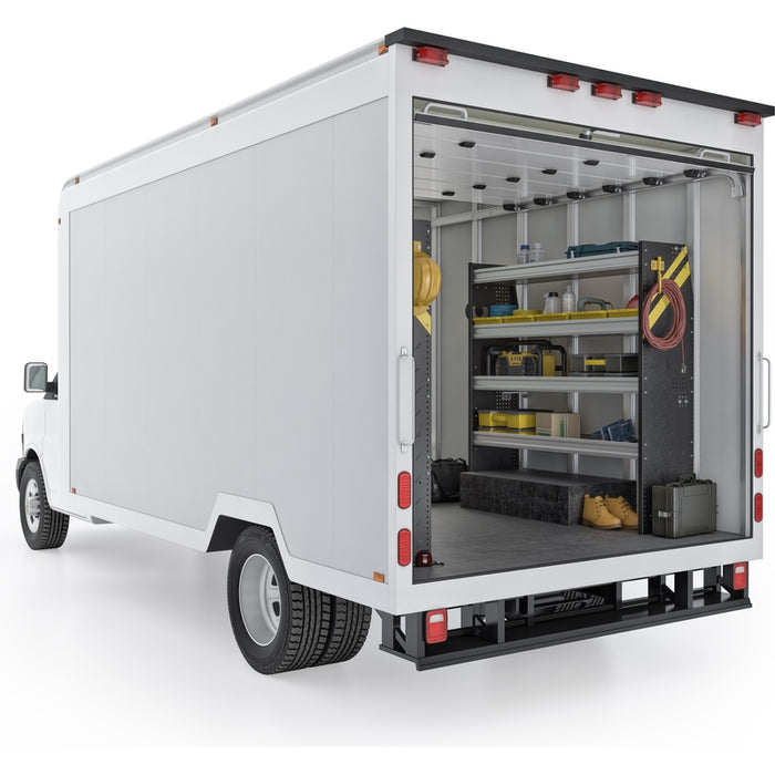 Ranger Design Mobile Service & Plumbing Van Shelving Package for 14' Box Truck-Enclosed Trailer Model BTL-16