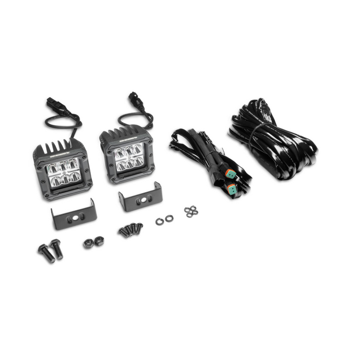 Go Rhino Bright Series 3x3 Cube LED Spot Lights Pair Model 751803023SCS