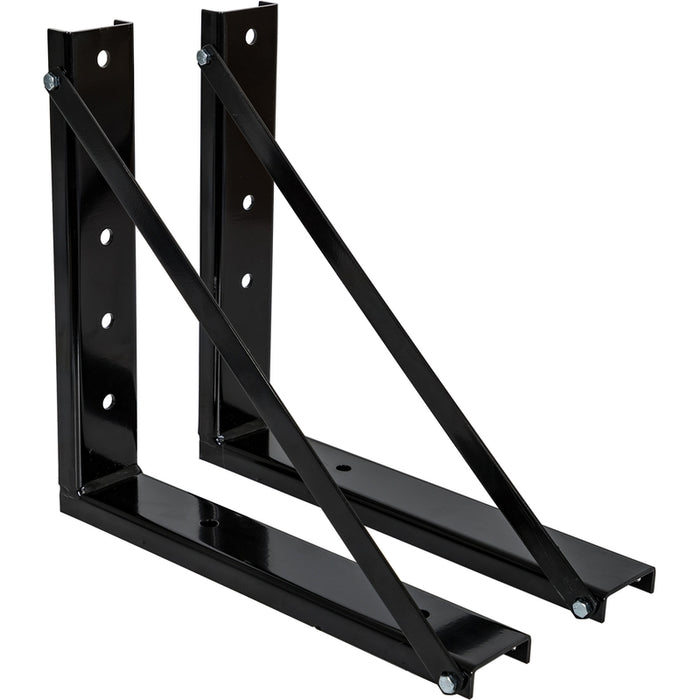 Buyers Products 18x18 Inch Bolted Black Formed Steel Mounting Brackets Model 1701006B