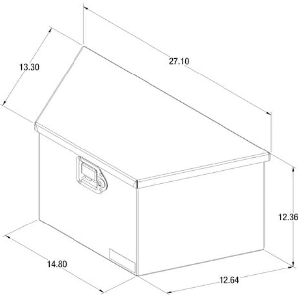 Buyers Products 12x13.25x26/14 Inch Gloss Black Steel Trailer Tongue Truck Box Model 1701281