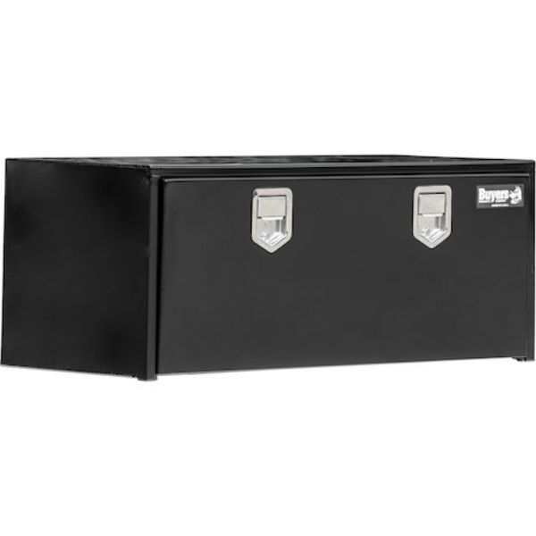 Buyers Products 18x18x48 Inch Black Steel Underbody Truck Box With Paddle Latch 1702110