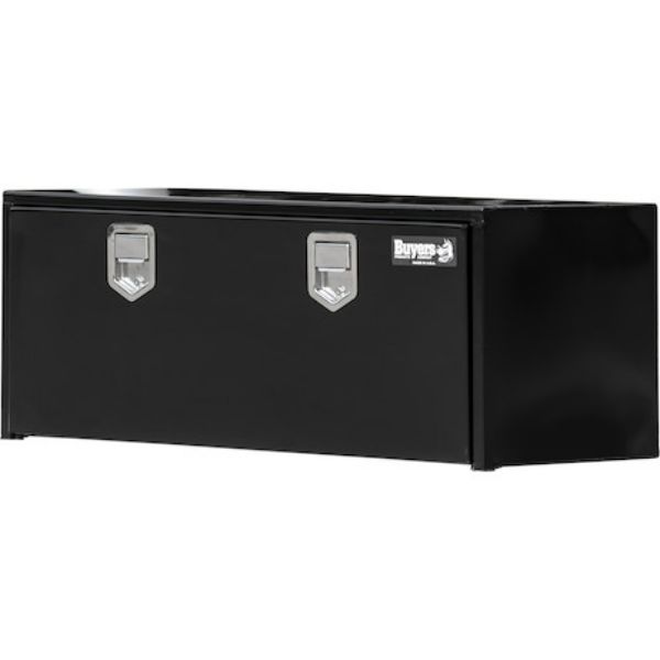 Buyers Products 18x18x48 Inch Black Steel Underbody Truck Box With Paddle Latch 1702110