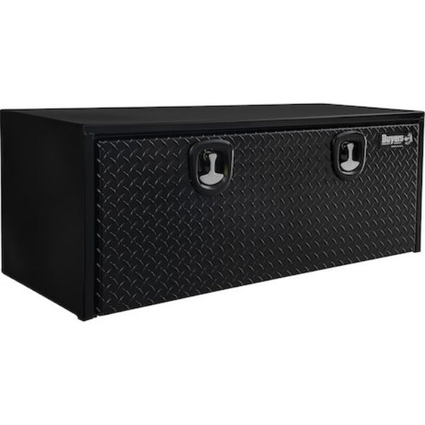 Buyers Products 18x18x48 Inch Black Steel Underbody Truck Box With Aluminum Door 1702510