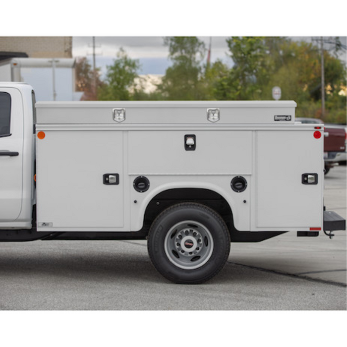 Buyers Products Top Mount Service Body Box 108x20 White 14 Gauge Steel ...