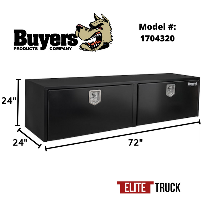 Buyers Products 24x24x72 Inch  Gloss Black Steel Underbody Truck Box Model 1704320