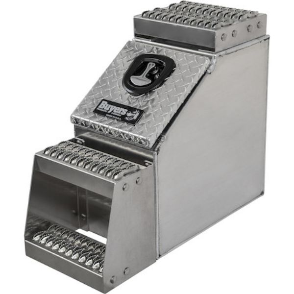 Buyers Products 24x28x18 Inch Heavy Duty Diamond Tread Aluminum Step B ...