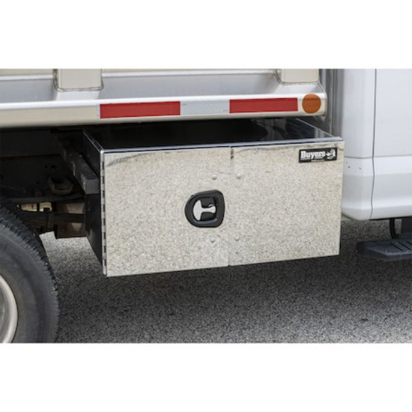 Buyers Products 18x18x36 Inch Pro Series Smooth Aluminum Underbody Truck Box - Double Barn Door, 3-point Compression Latch 1705510