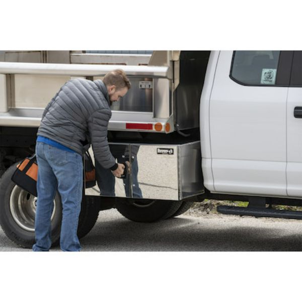 Buyers Products 24x24x60 Inch Pro Series Smooth Aluminum Underbody Truck Box - Double Barn Door, 3-point Compression Latch 1705585