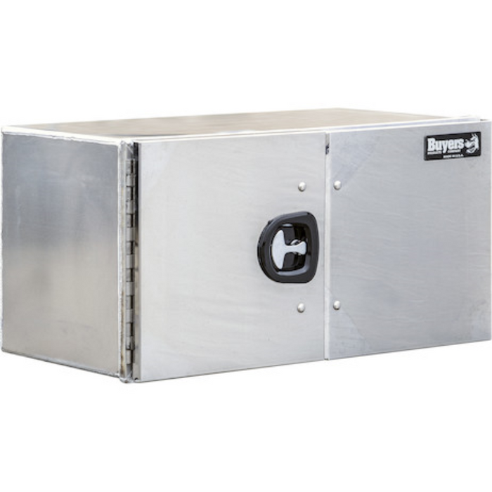 Buyers Products 18x18x60 Inch Pro Series Smooth Aluminum Barn Door Underbody Truck Tool Series with Stainless Steel Doors - Double Barn Door, 3-point Compression Latch Model 1705520