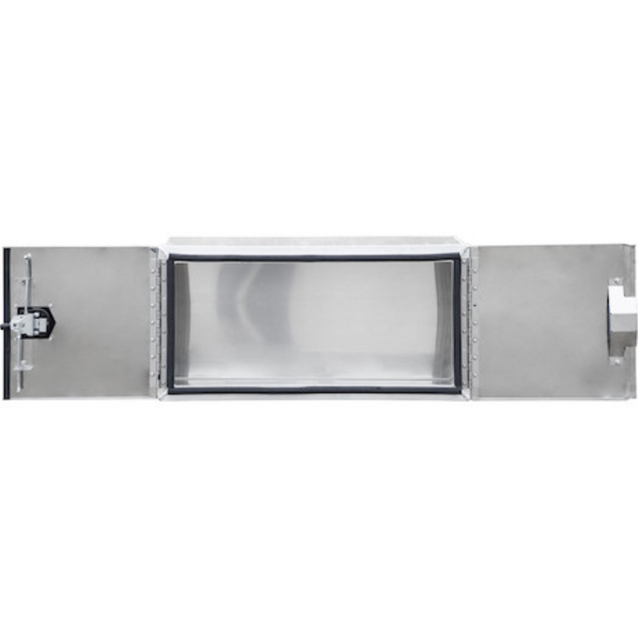 Buyers Products 18x18x60 Inch Pro Series Smooth Aluminum Barn Door Underbody Truck Tool Series with Stainless Steel Doors - Double Barn Door, 3-point Compression Latch Model 1705520