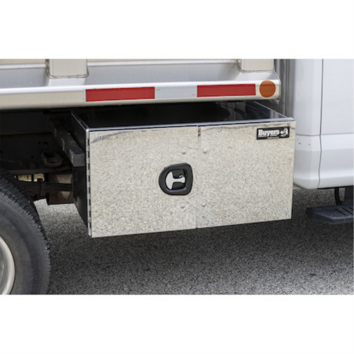 Buyers Products 18x18x60 Inch Pro Series Smooth Aluminum Barn Door Underbody Truck Tool Series with Stainless Steel Doors - Double Barn Door, 3-point Compression Latch Model 1705520