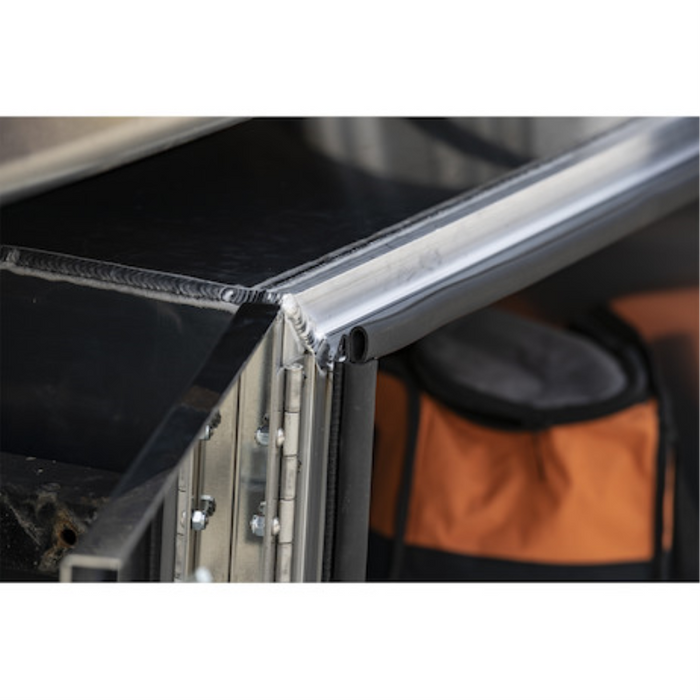 Buyers Products 18x18x60 Inch Pro Series Smooth Aluminum Barn Door Underbody Truck Tool Series with Stainless Steel Doors - Double Barn Door, 3-point Compression Latch Model 1705520