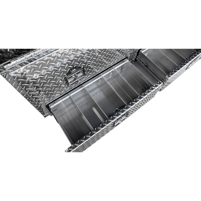 Buyers Products Pickup Contractor Top Mount Truck Box With Drawers 60" Bright Aluminum 1705631