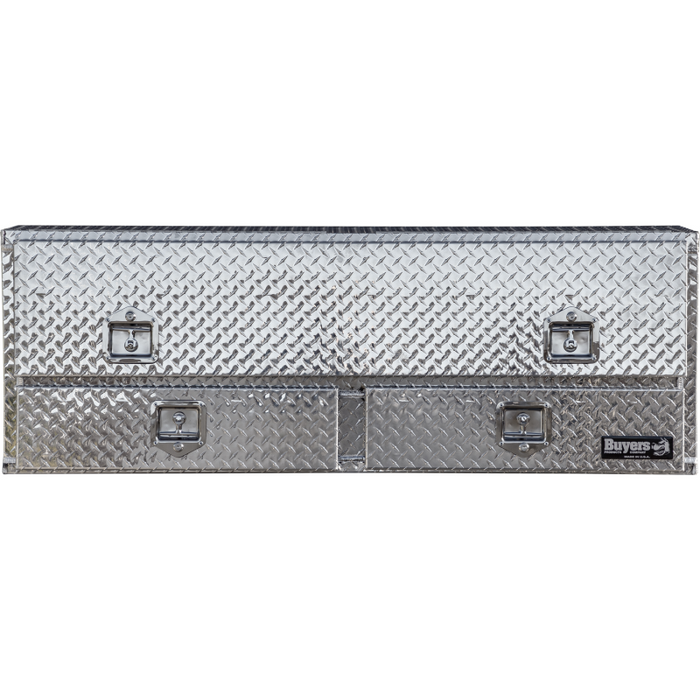 Buyers Products Pickup Contractor Top Mount Truck Box With Drawers 60" Bright Aluminum 1705631