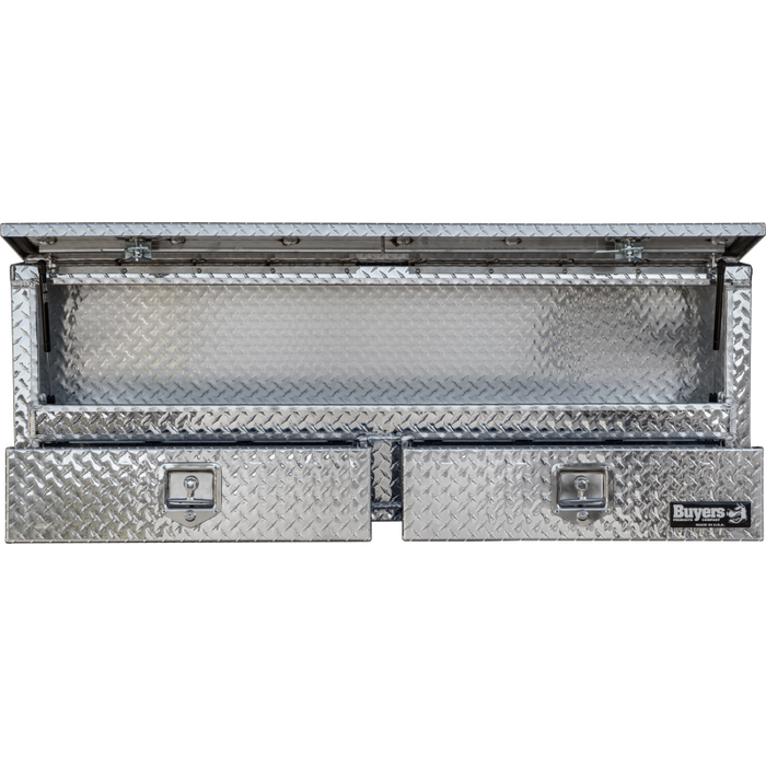 Buyers Products Pickup Contractor Top Mount Truck Box With Drawers 60" Bright Aluminum 1705631