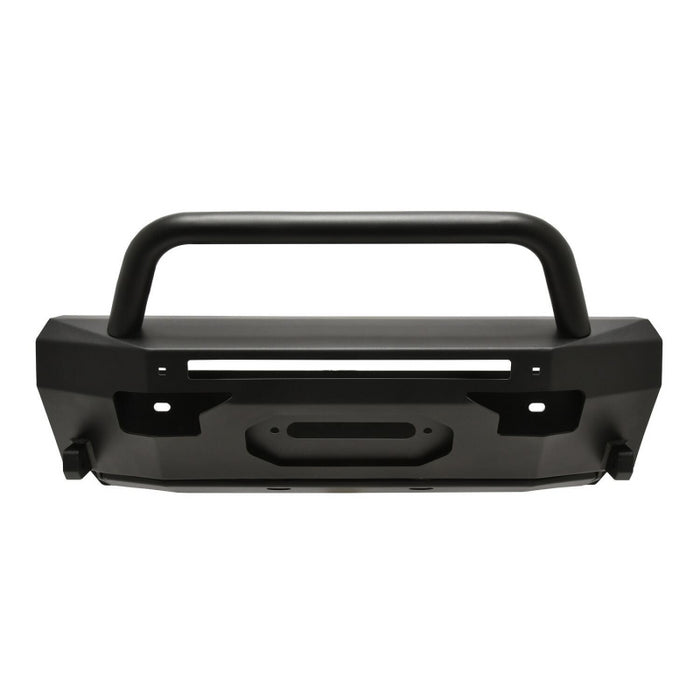 Westin Pro-Series Winch Mount Front Bumper With Round Bull Bar Textured Black Model 58-411155RBK
