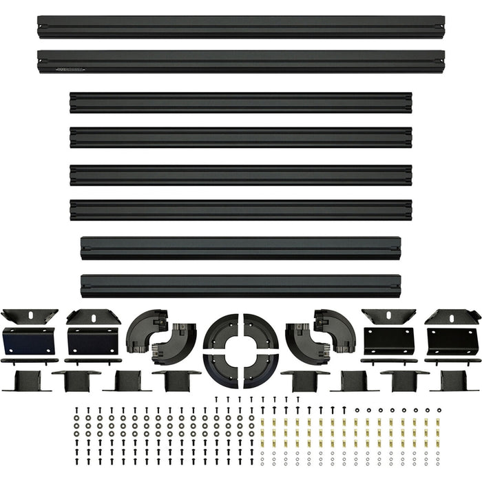 Westin EXP Roof Rack 45" W X 55" L For Mid Size EXP Truck Cap Powder Coated Textured Black Aluminum Model 15-00145