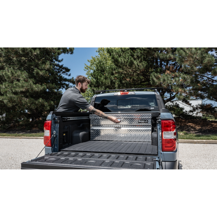 Buyers Products Diamond Tread Aluminum Chest Tool Box for Mid-Size Trucks Model 1712130