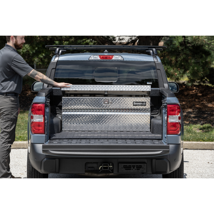 Buyers Products Diamond Tread Aluminum Chest Tool Box for Mid-Size Trucks Model 1712130