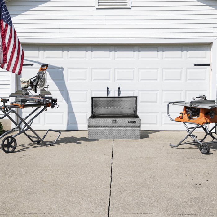 Buyers Products Diamond Tread Aluminum Chest Tool Box for Mid-Size Trucks Model 1712130