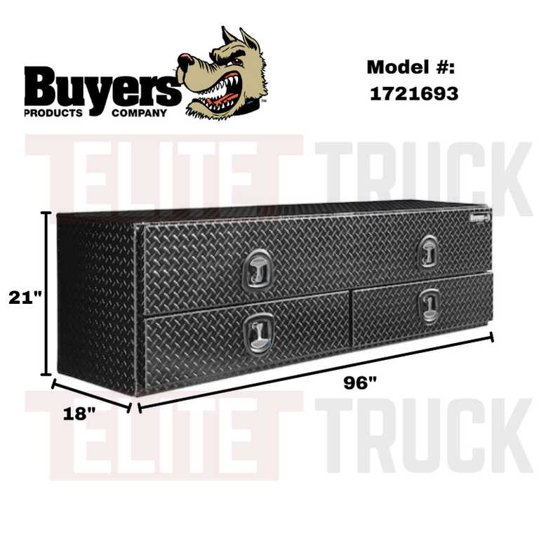 Buyers Products Flatbed Contractor Top Mount Truck Box With Drawers 96 ...