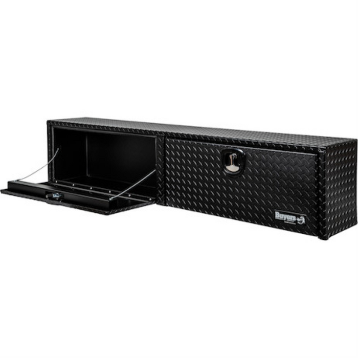Buyers Products 18x16x90 Textured Matte Black Diamond Tread Aluminum Topsider Truck Box Model 1722565