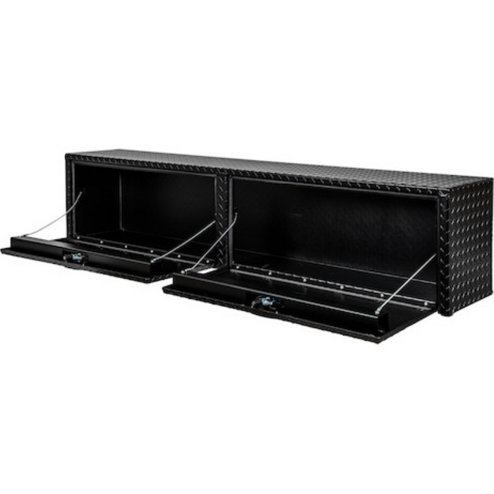 Buyers Products 18x16x90 Textured Matte Black Diamond Tread Aluminum Topsider Truck Box Model 1722565