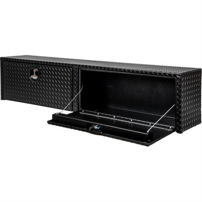 Buyers Products 18x16x90 Textured Matte Black Diamond Tread Aluminum Topsider Truck Box Model 1722565