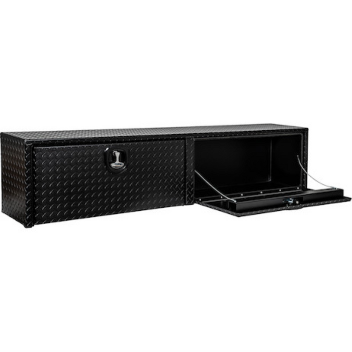 Buyers Products 18x16x90 Textured Matte Black Diamond Tread Aluminum Topsider Truck Box Model 1722565