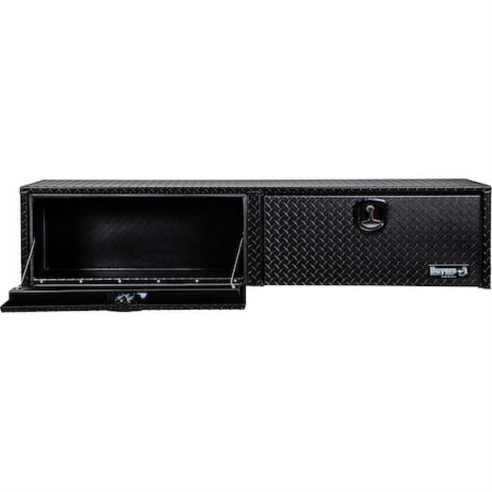 Buyers Products 18x16x90 Textured Matte Black Diamond Tread Aluminum Topsider Truck Box Model 1722565