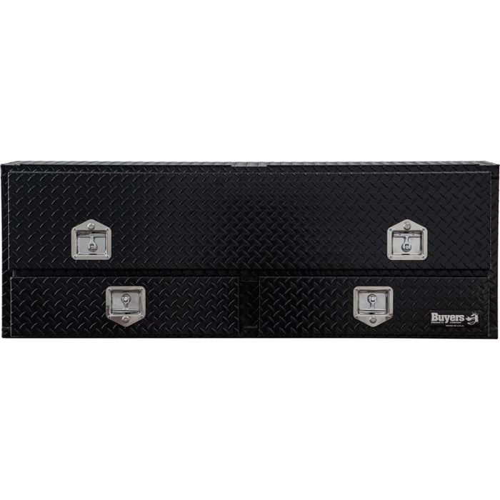 Buyers Products Pickup Contractor Top Mount Truck Box With Drawers 60" Gloss Black Aluminum 1725631
