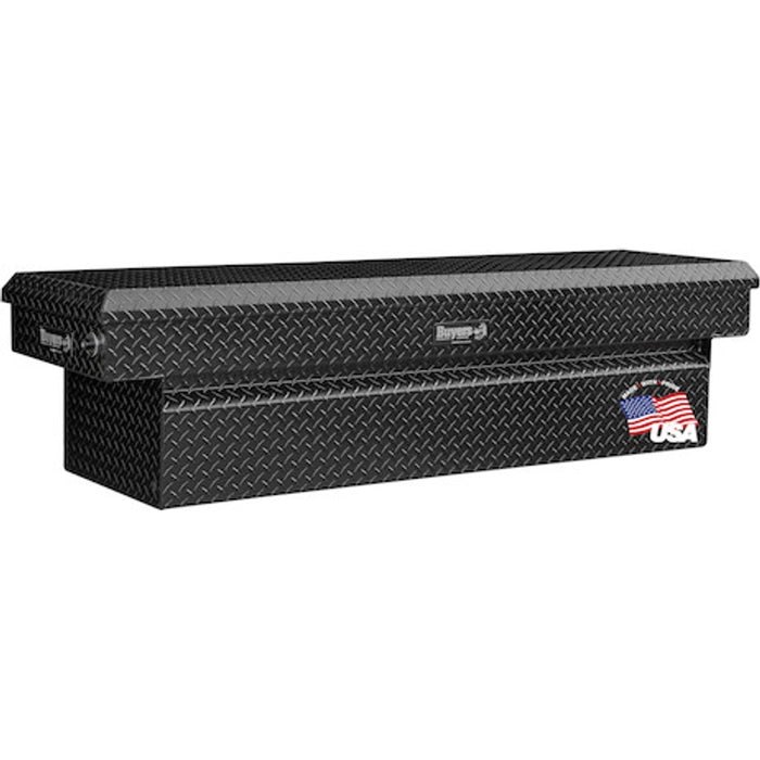 Buyers Products 18x20x71 Inch Gloss Black Diamond Tread Aluminum Crossover Truck Tool Box Model 1729435
