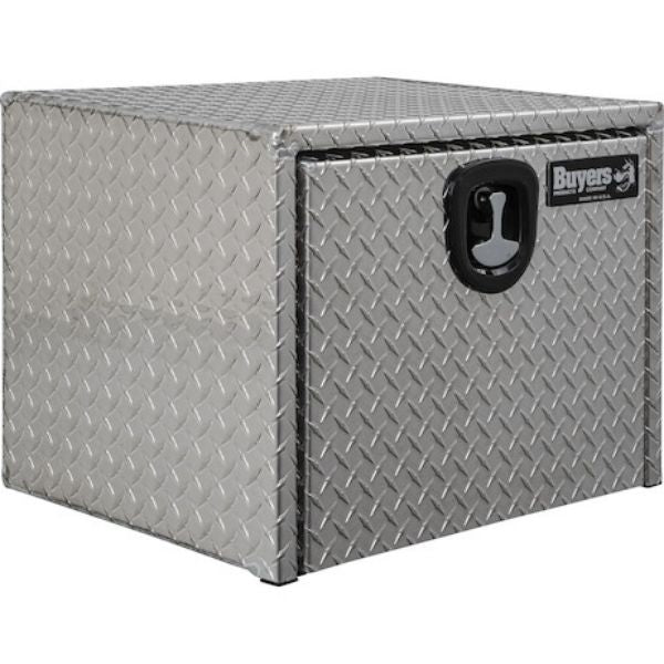 Buyers Products 18x18x24 Inch Diamond Tread Aluminum Underbody Truck Box With 3-Point Latch 1735100