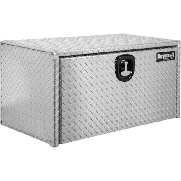 Buyers Products 18x18x48 Inch Diamond Tread Aluminum Underbody Truck Box with 3-Point Latch Model 1735110