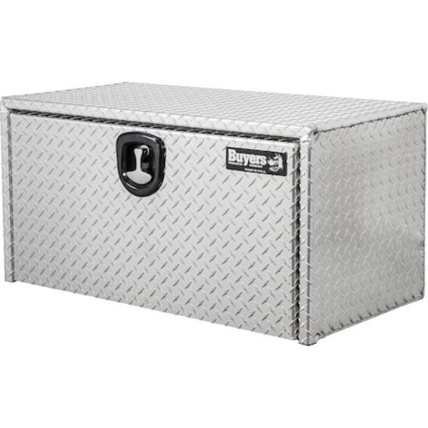 Buyers Products 18x18x48 Inch Diamond Tread Aluminum Underbody Truck Box with 3-Point Latch Model 1735110