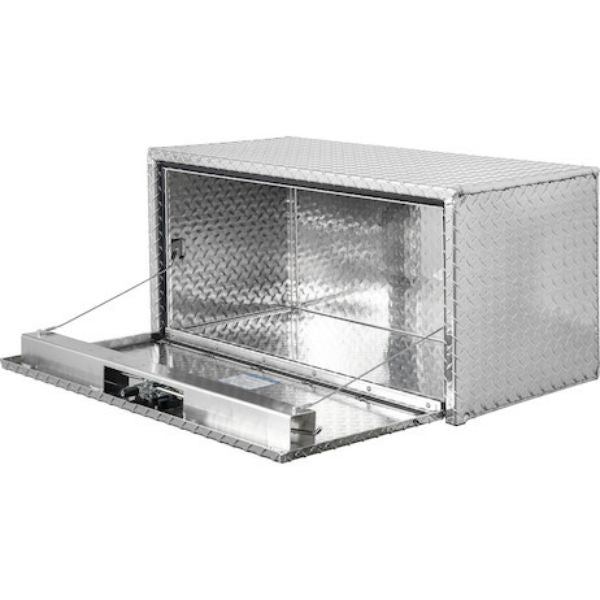 Buyers Products 18x18x48 Inch Diamond Tread Aluminum Underbody Truck Box with 3-Point Latch Model 1735110