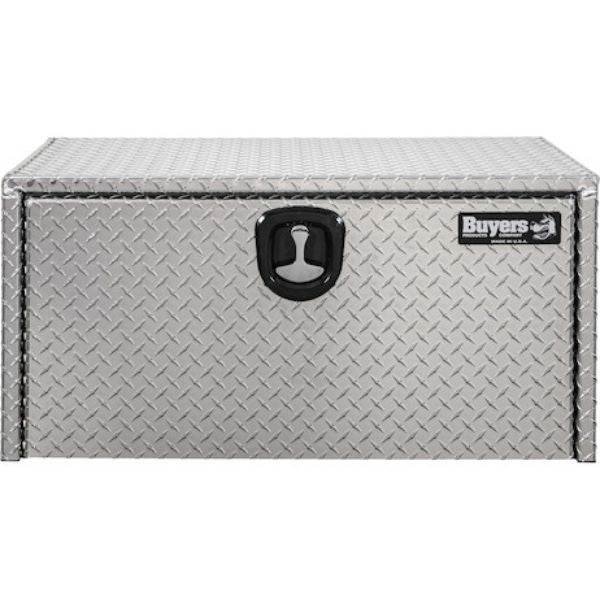 Buyers Products 18x18x48 Inch Diamond Tread Aluminum Underbody Truck Box with 3-Point Latch Model 1735110