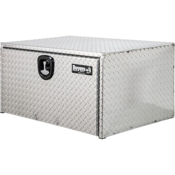 Buyers Products 18x24x48 Inch Diamond Tread Aluminum Underbody Truck Box with 3-Pt. Latch 1735120