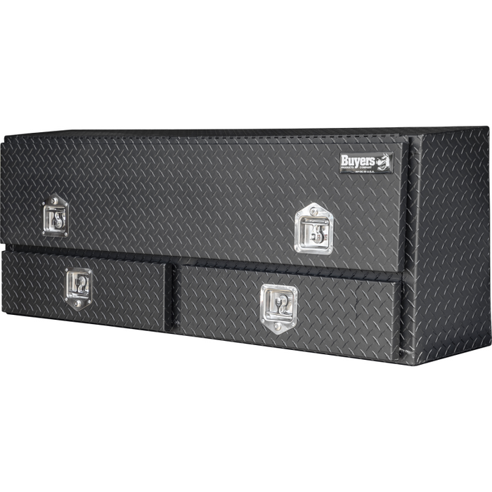 Buyers Products Pickup Contractor Top Mount Truck Box With Drawers 60" Matte Black Aluminum 1735631