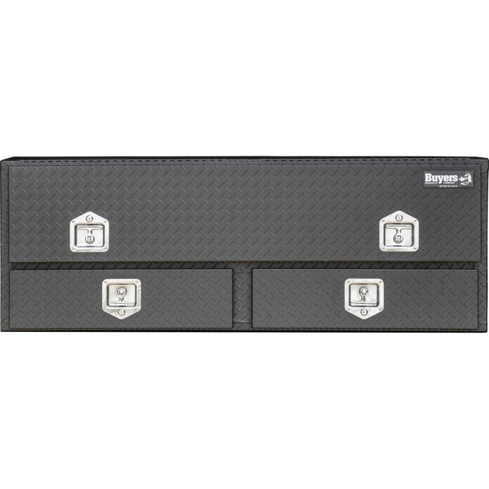 Buyers Products Pickup Contractor Top Mount Truck Box With Drawers 72" Matte Black Aluminum 1735641