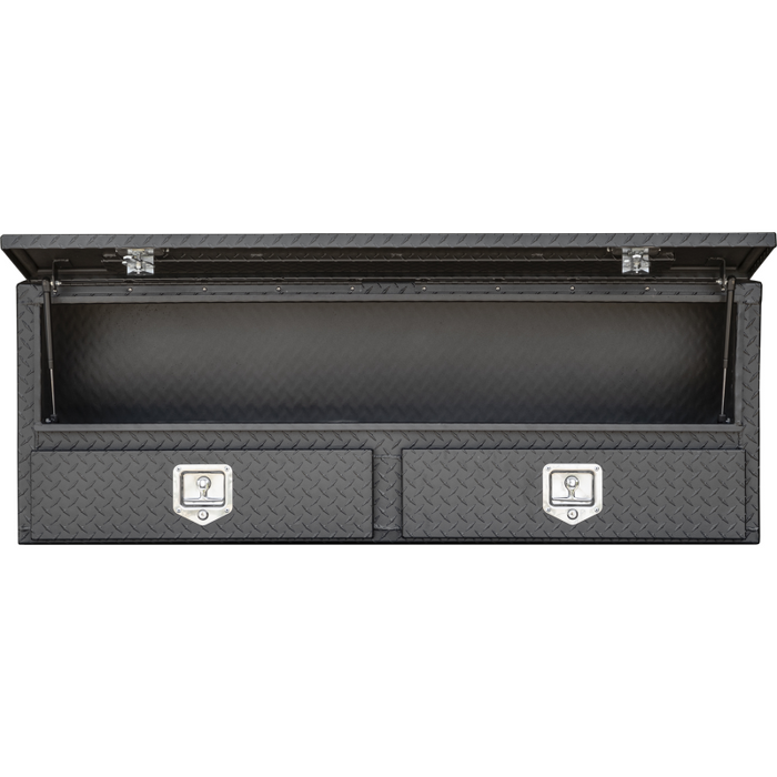 Buyers Products Pickup Contractor Top Mount Truck Box With Drawers 88" Matte Black Aluminum 1735651