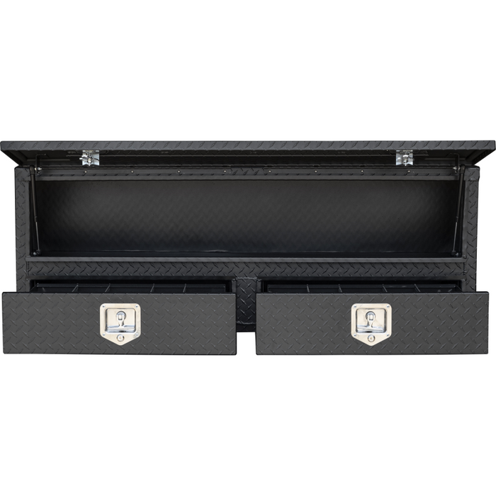 Buyers Products Pickup Contractor Top Mount Truck Box With Drawers 96" Matte Black Aluminum 1735661
