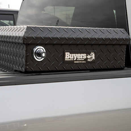 Buyers Products 18x20x71 Inch Textured Matte Black Diamond Tread Aluminum Crossover Truck Tool Box Model 1739435